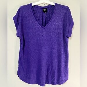 Bobeau XL purple short sleeve v neck.   (B)